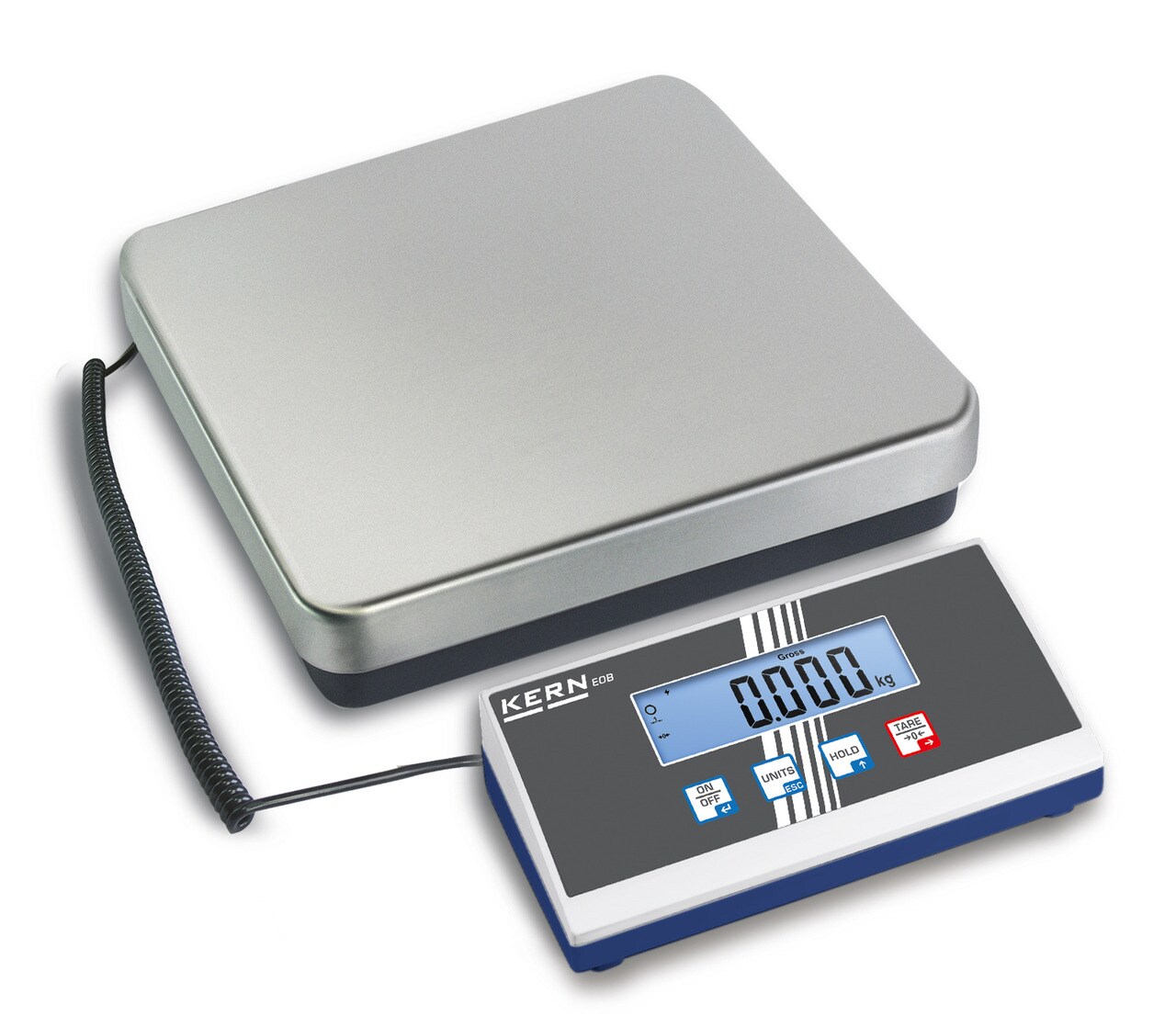 KERN Plattformwaage EOB 60K20 W&auml;gebereich 60 kg Ablesbarkeit 20 g Hold-Funktion 