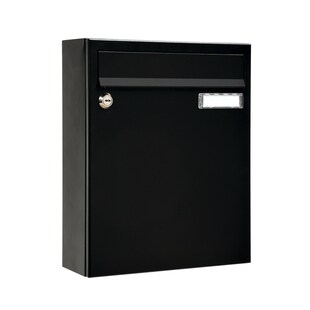MEFA Briefkasten Sonate 133 schwarz Postkasten+Namensschild, beschichteter Stahl 
