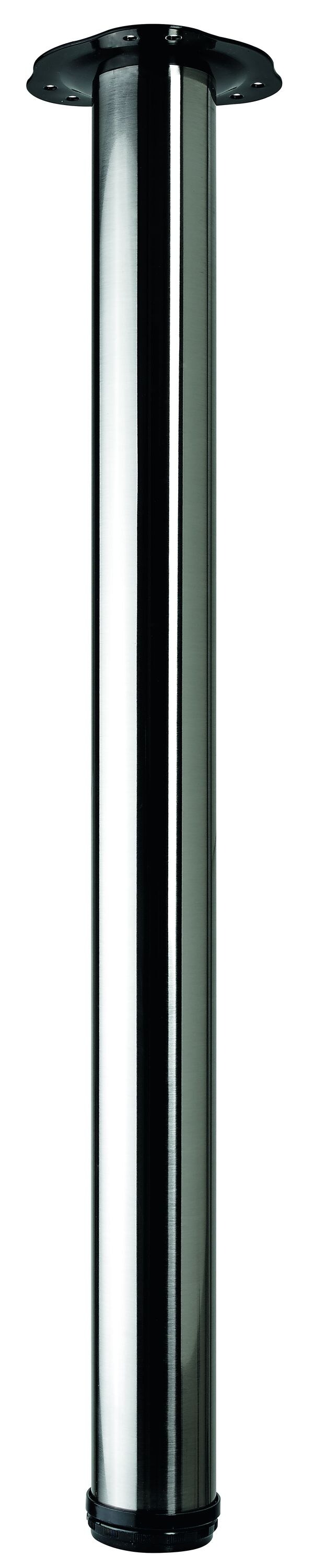 Hettich Set Tischbeine Tischf&uuml;&szlig;e (D60x700-730mm, Edelstahl-Optik, 4 Stk.) 40649 