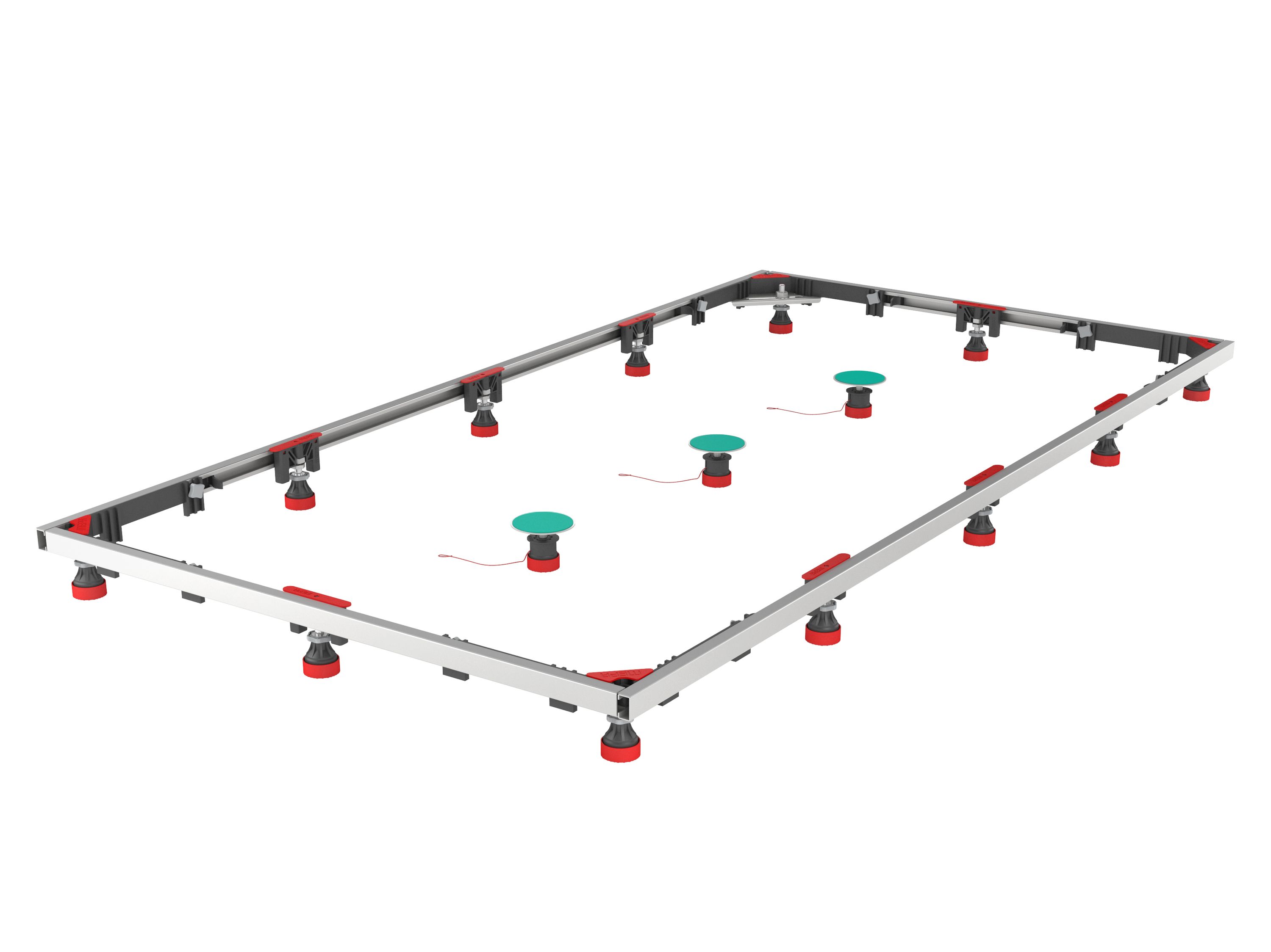 MEPA Montagerahmen (Einbaurahmen) SF Rechteck XL100/180 Stahl / Mineralguss 