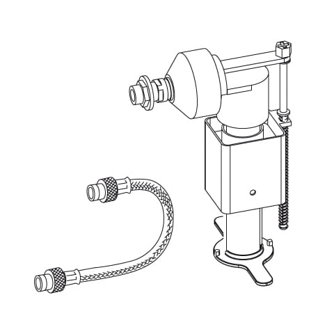 MEPA F&uuml;llventil-Set UP-Sp&uuml;lkasten Sanicontrol Typ A31, F&uuml;llventil+Panzerschlauch 