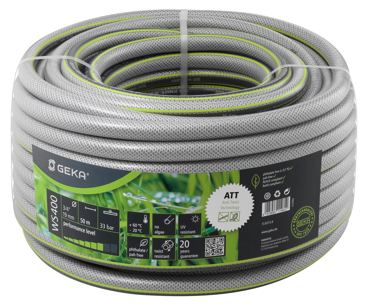 Geka Plus Wasserschlauch WS400 Grau