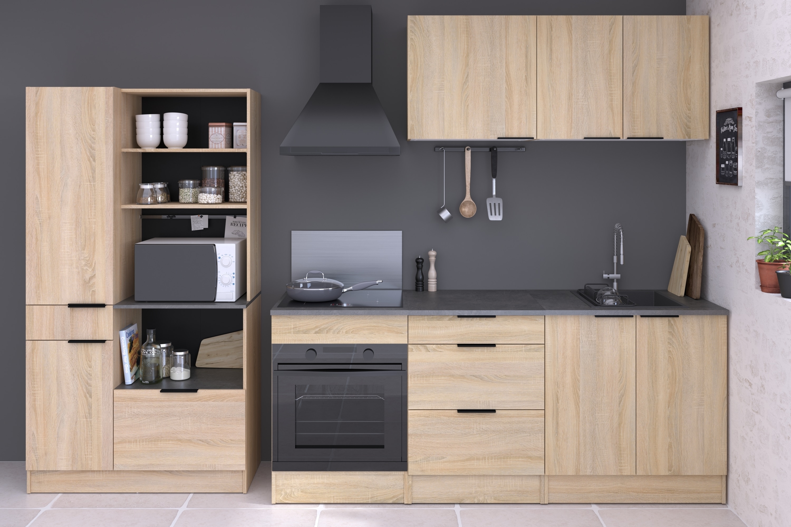 Parisot K&uuml;chenzeile "Fumay 21" Eiche 