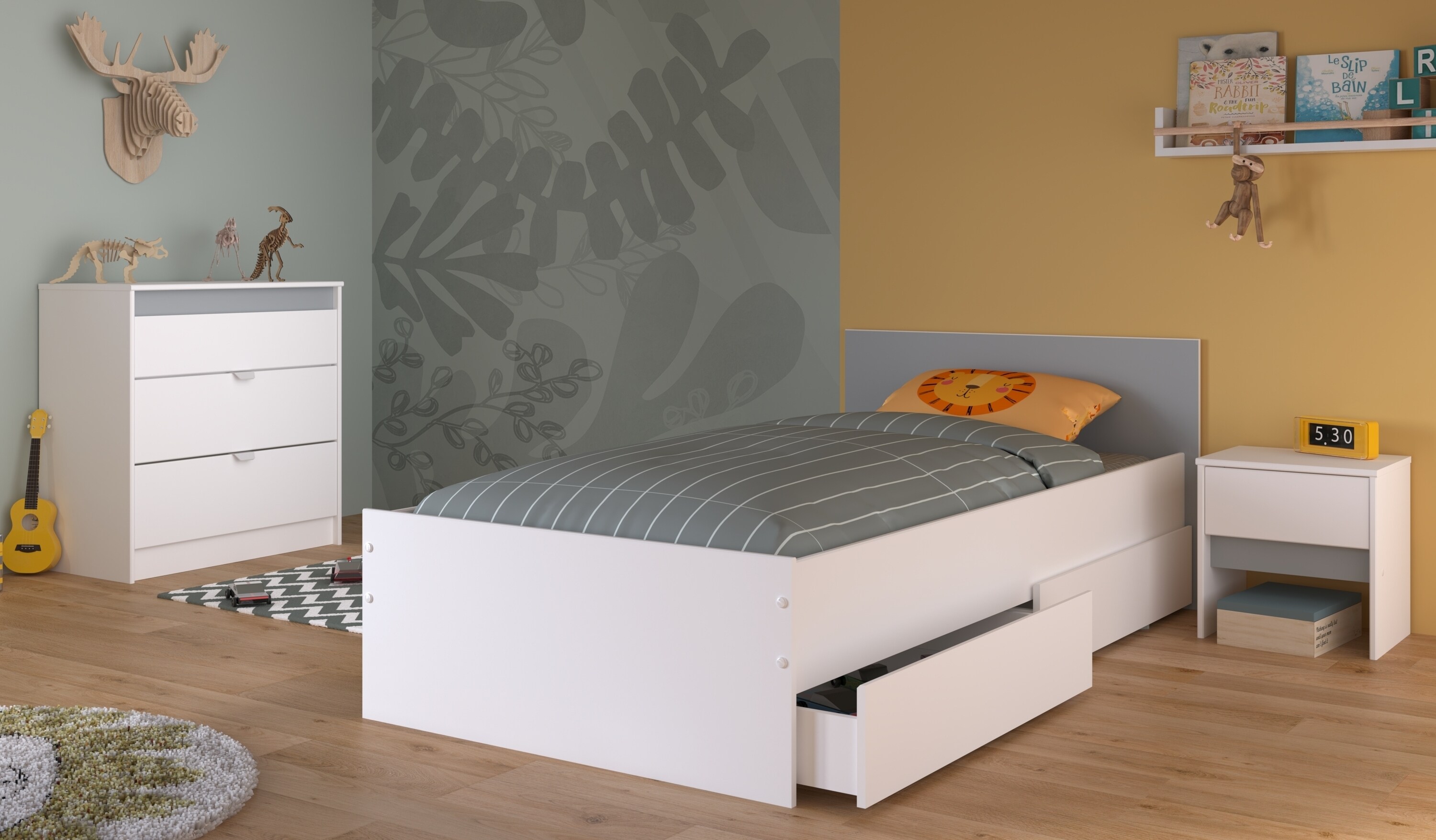 Parisot Kinderzimmer Set 4-tlg "Pirouette 26"  Wei&szlig; 