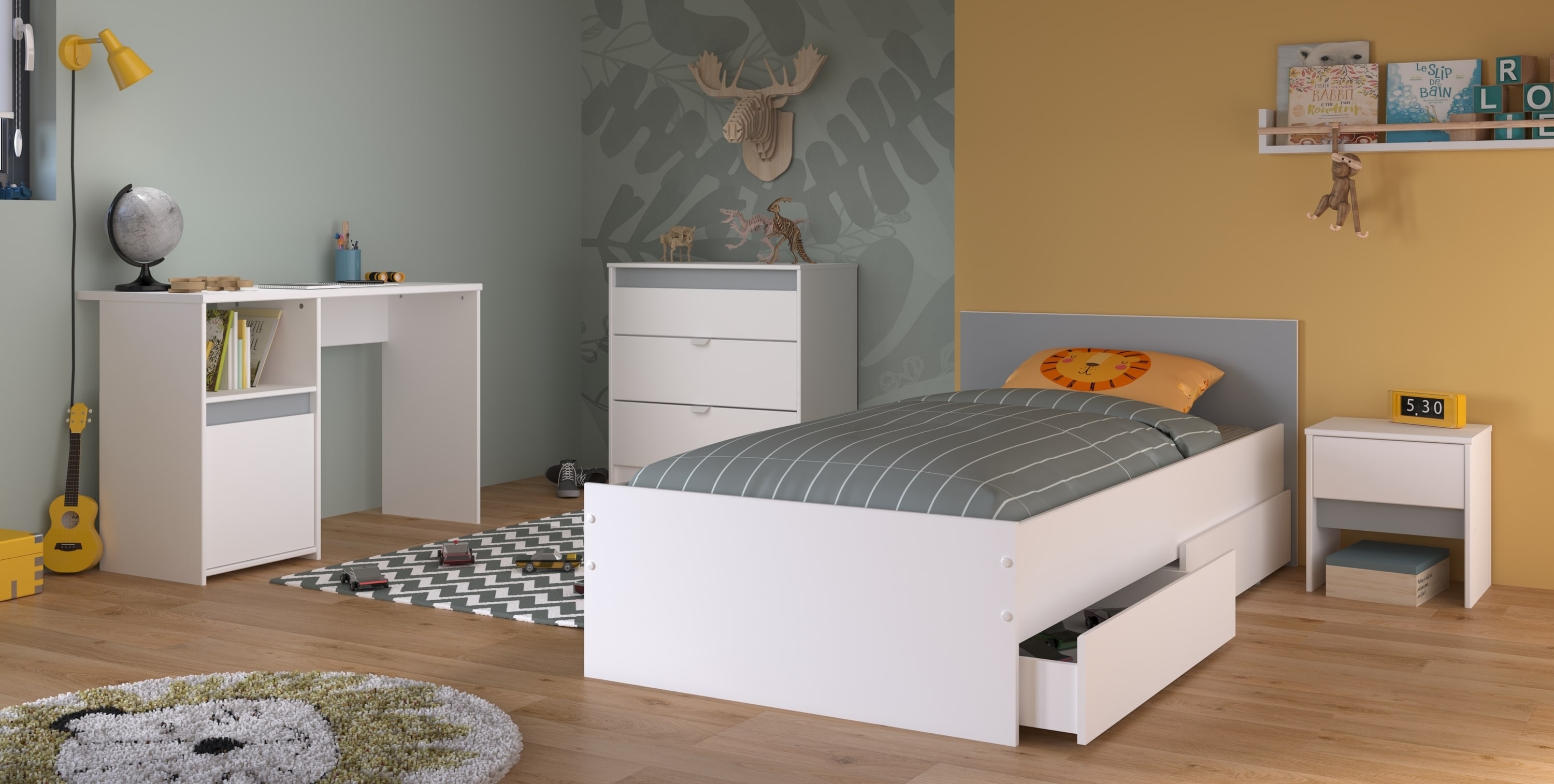 Parisot Kinderzimmer Set 4tlg "Pirouette 27"  Wei&szlig; 