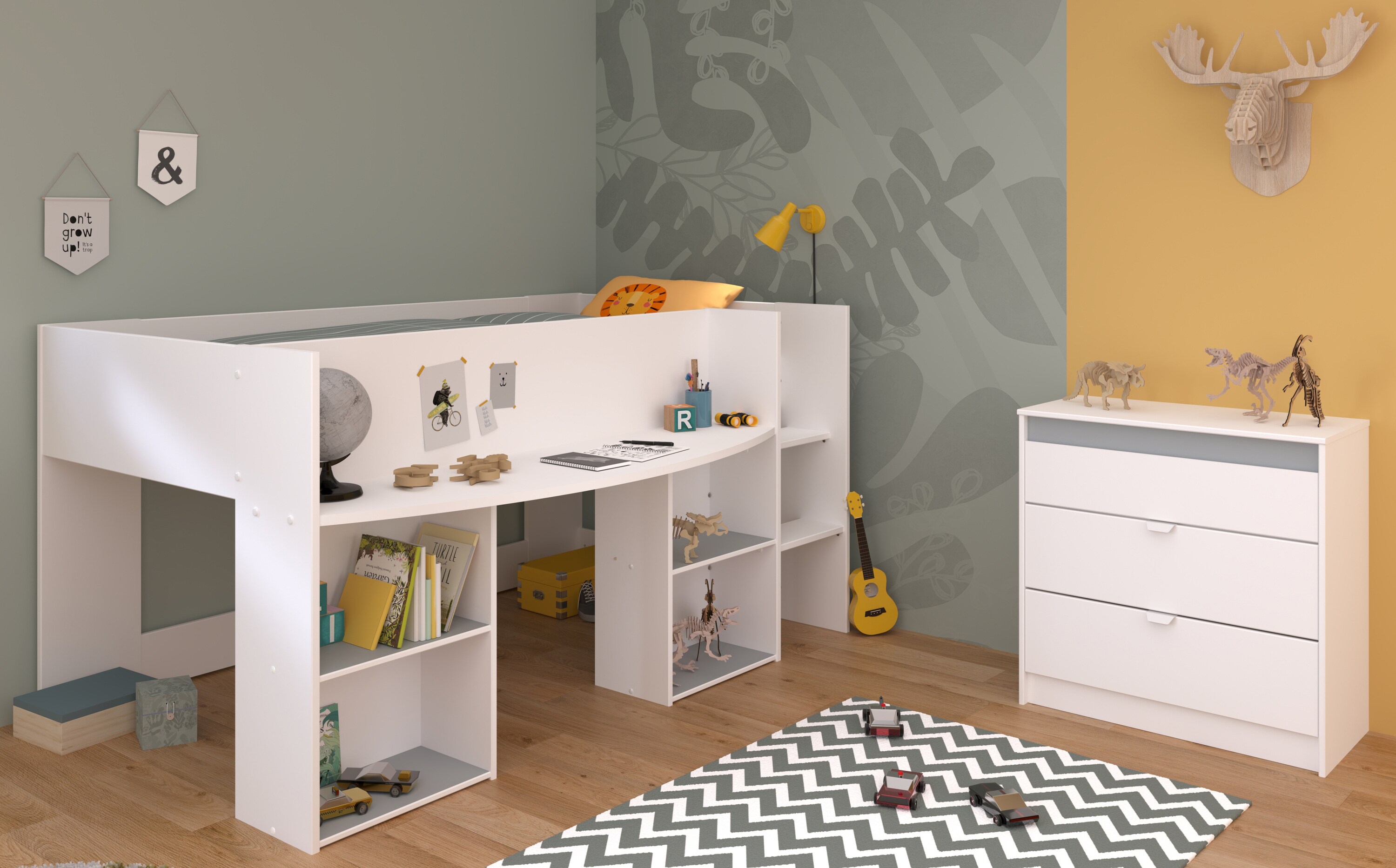 Parisot Kinderzimmer Set 2tlg "Pirouette 16"  Wei&szlig; 