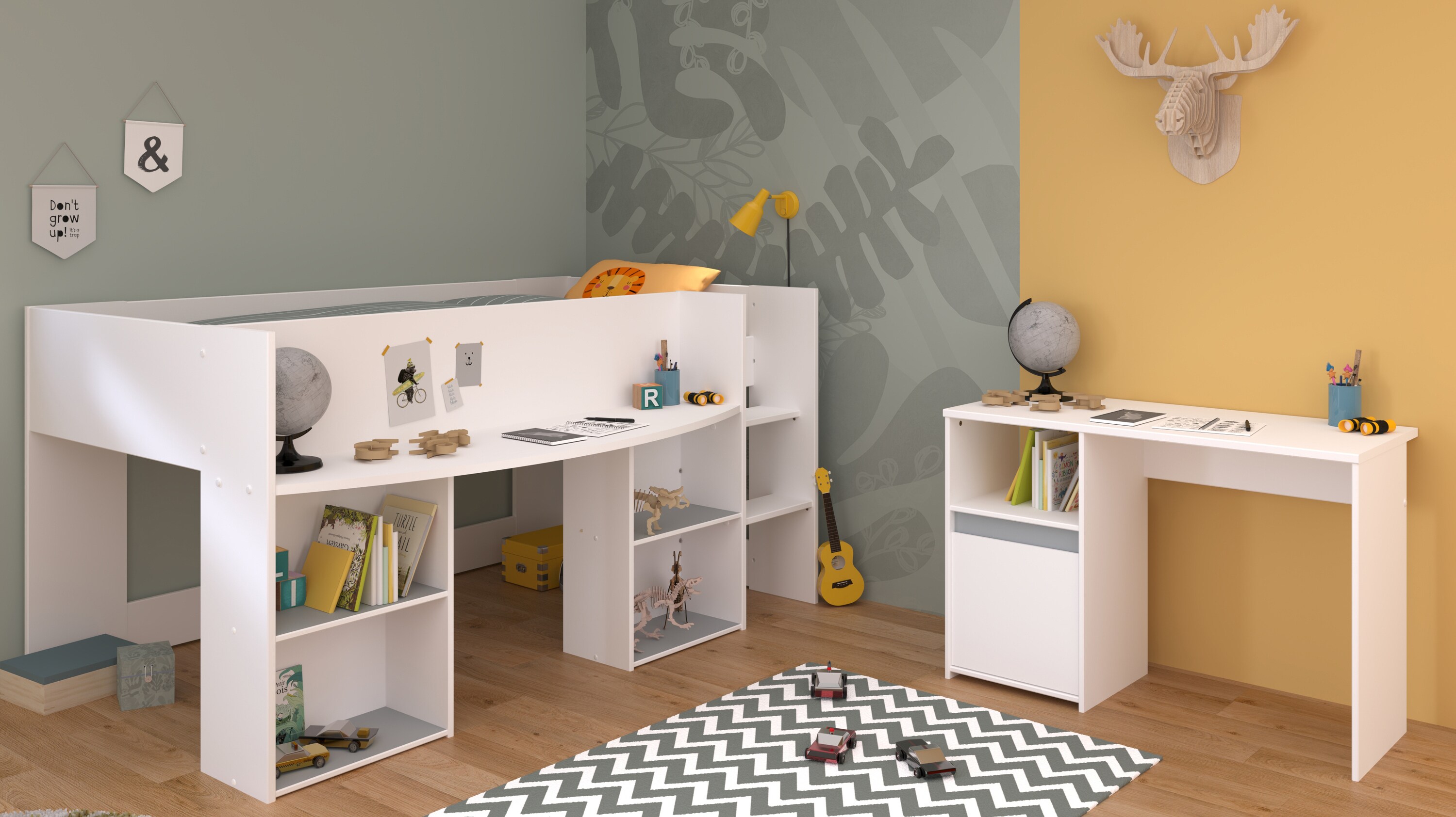 Parisot Kinderzimmer Set 2tlg "Pirouette 17"  Wei&szlig; 