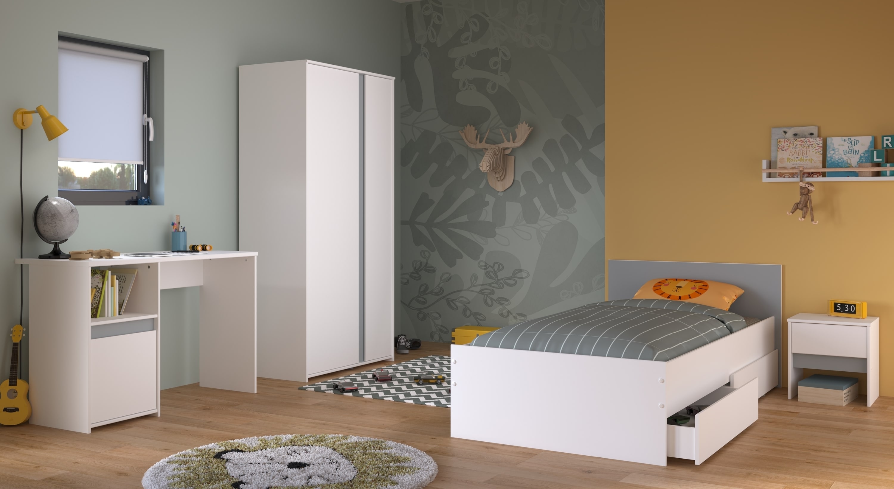 Parisot Kinderzimmer Set 5tlg "Pirouette 23"  Wei&szlig; 