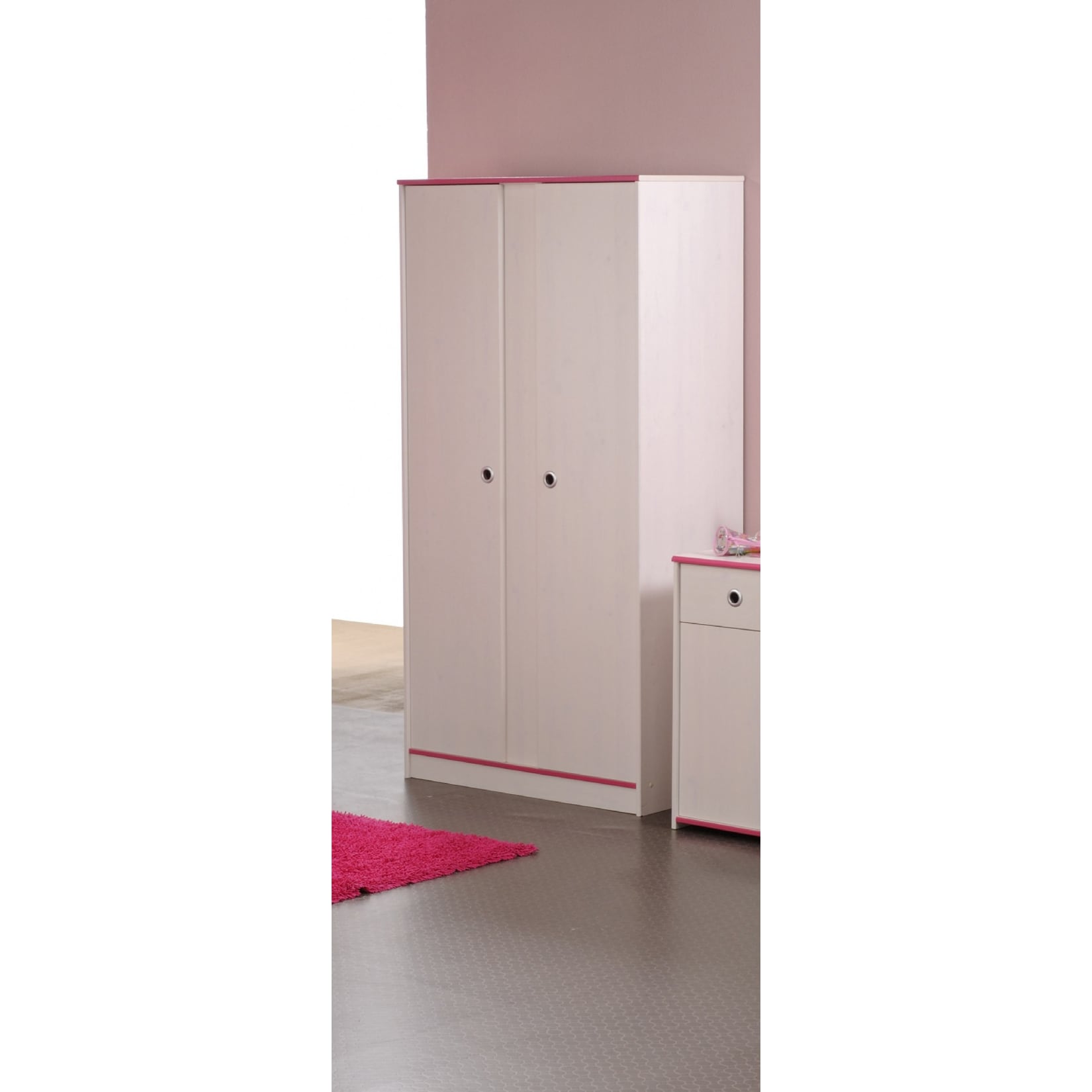 Parisot Kleiderschrank 2-t&uuml;rig "Smoozy 11" Wei&szlig; 