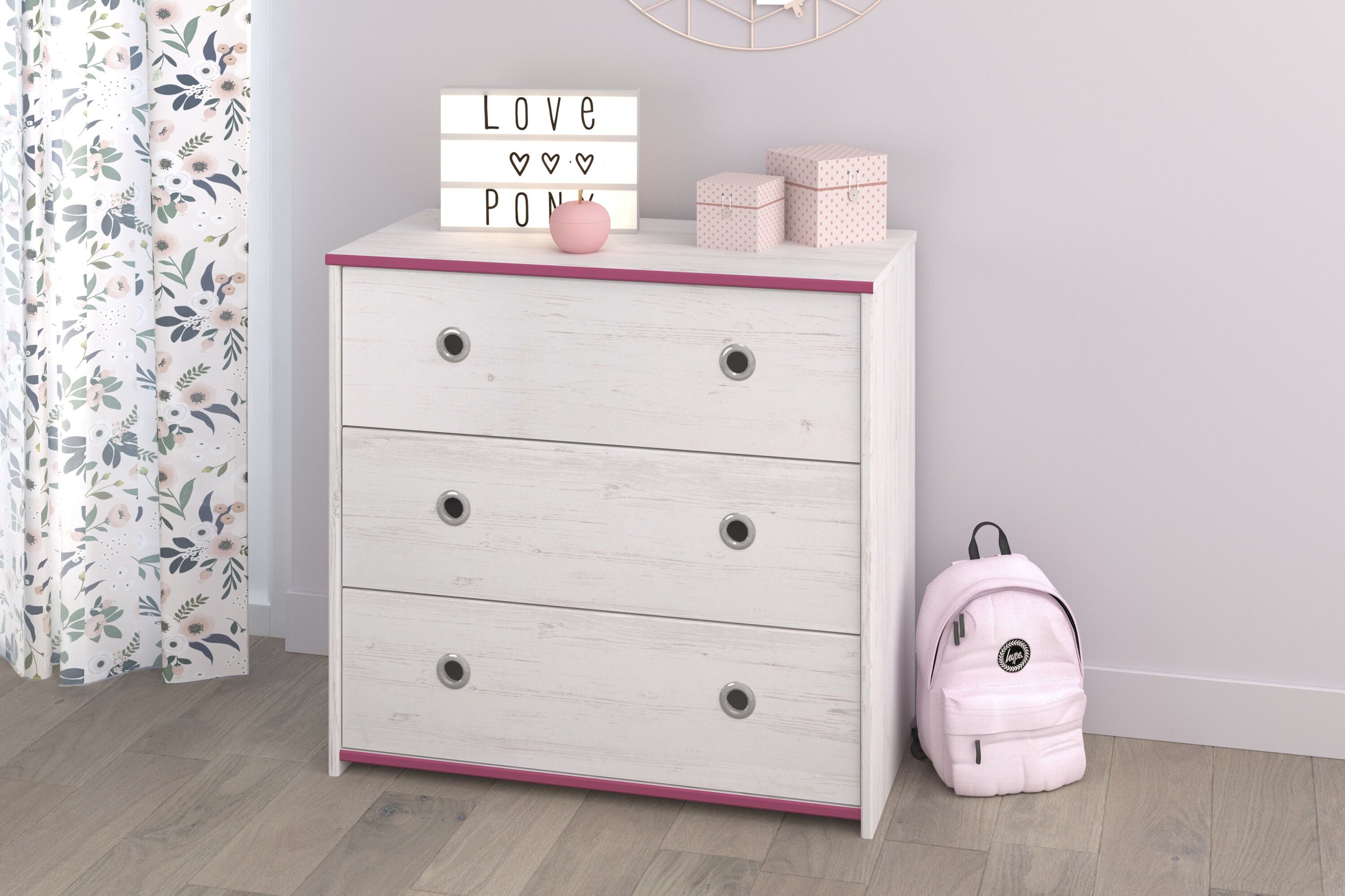 Parisot Kommode Sideboard "Smoozy 9" Wei&szlig; 