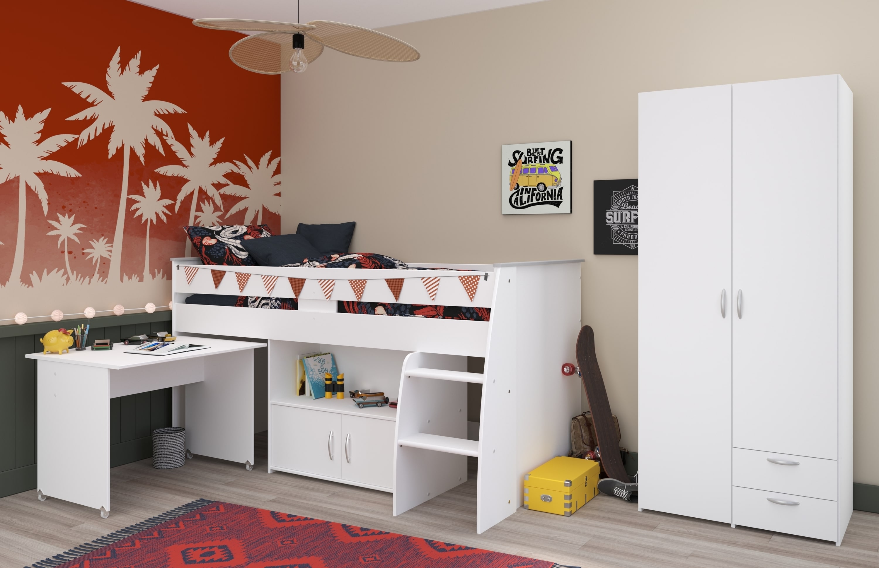 Parisot Kinderzimmer 2-teilig "Reverse 12" Wei&szlig; 