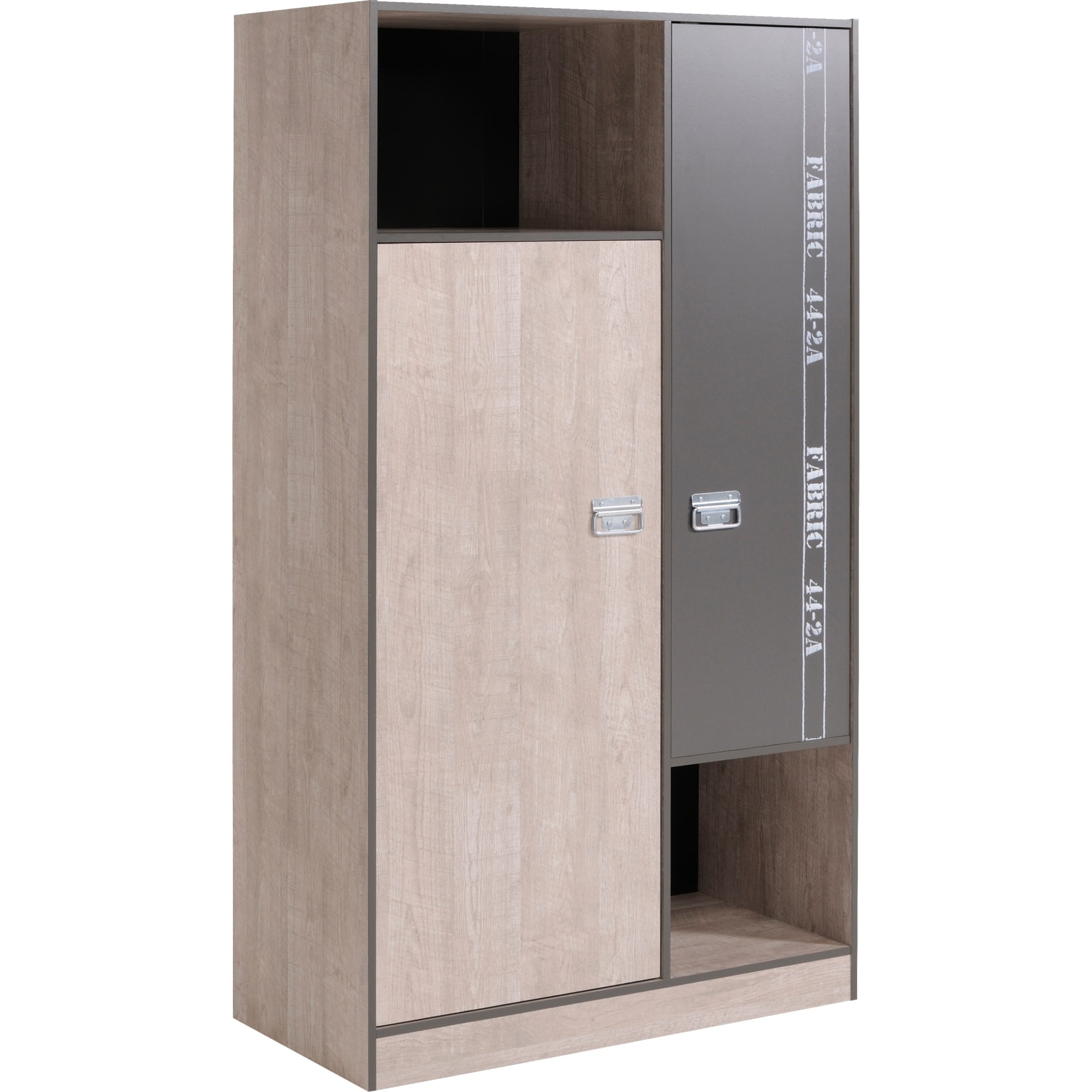 Parisot Kleiderschrank 2-t&uuml;rig "Fabric" Esche-grau 