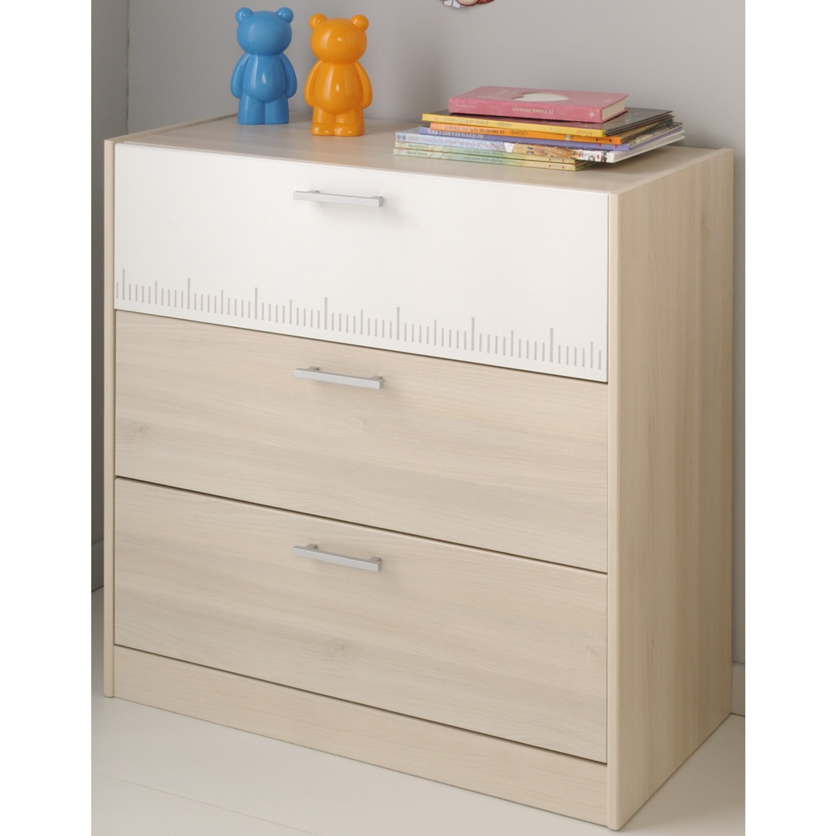 Parisot Schubkastenkommode "Charly 23" Akazie-Wei&szlig; 