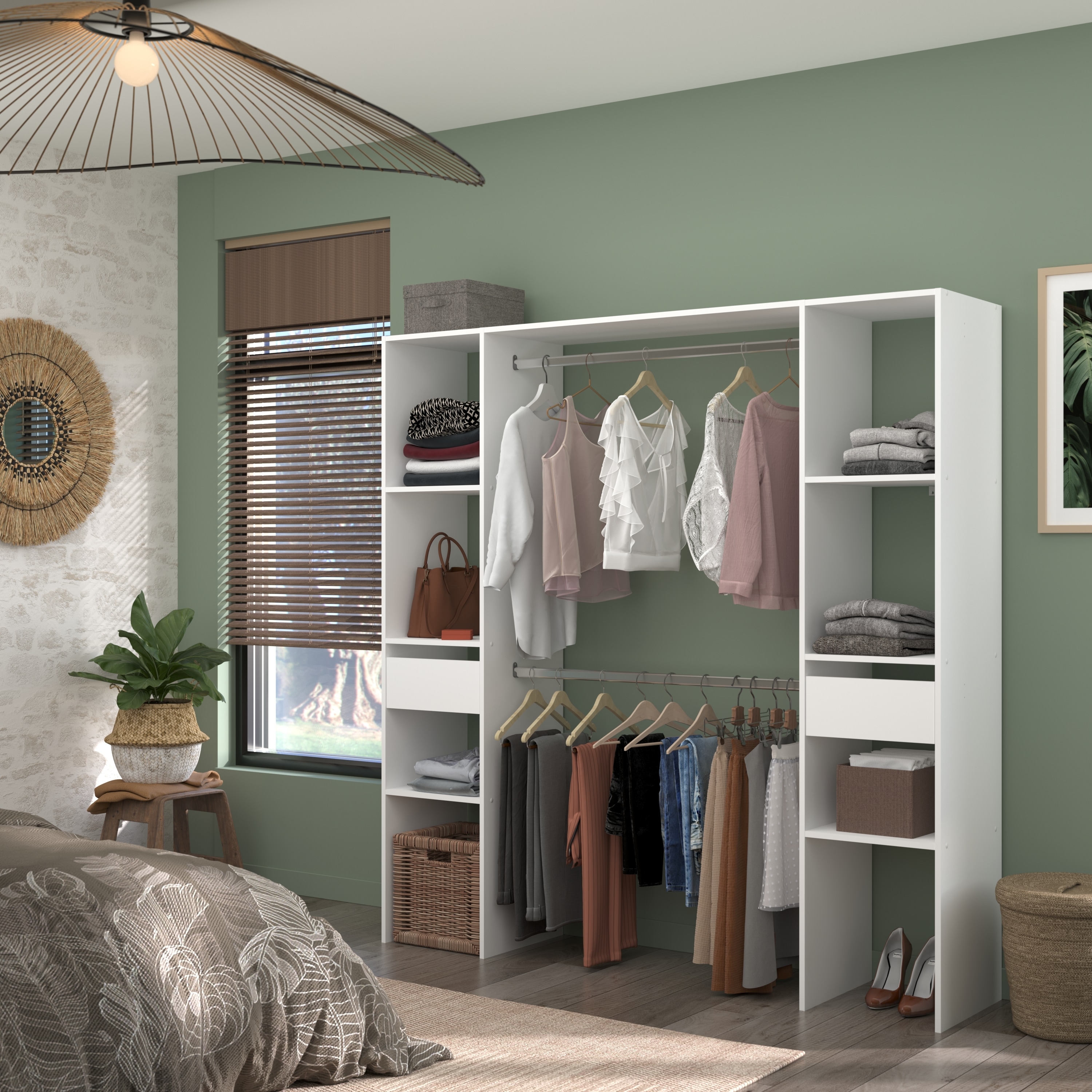 Parisot Mehrzweckschrank "Combi 2" Wei&szlig; - Grau 