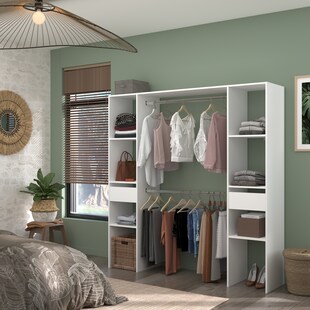 Parisot Mehrzweckschrank "Combi 2" Weiß - Grau 