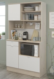 Parisot Küchenbuffet "Socool 11" Weiß / Jackson-Eiche 