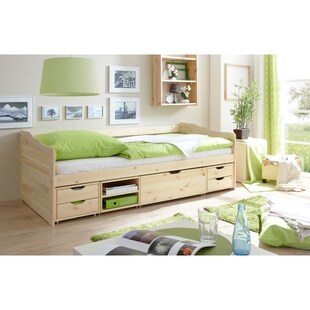 TiCAA Sofabett Funktionsbett Gästebett Marlies Kiefer Natur 