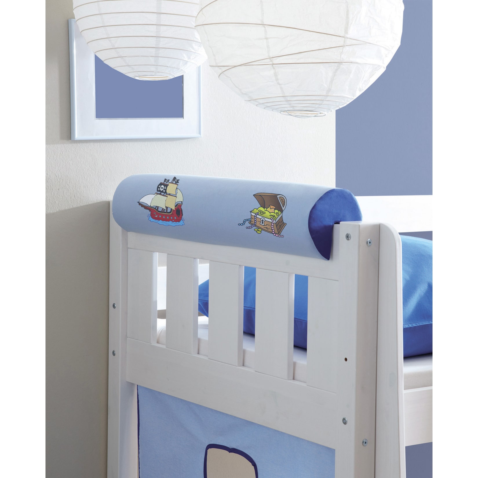 TiCAA Kinder Nackenrolle f&uuml;r Hochbett mit Farbauswahl 