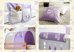 TiCAA Kinder Hochbett Zubehör Set 4-teilig 