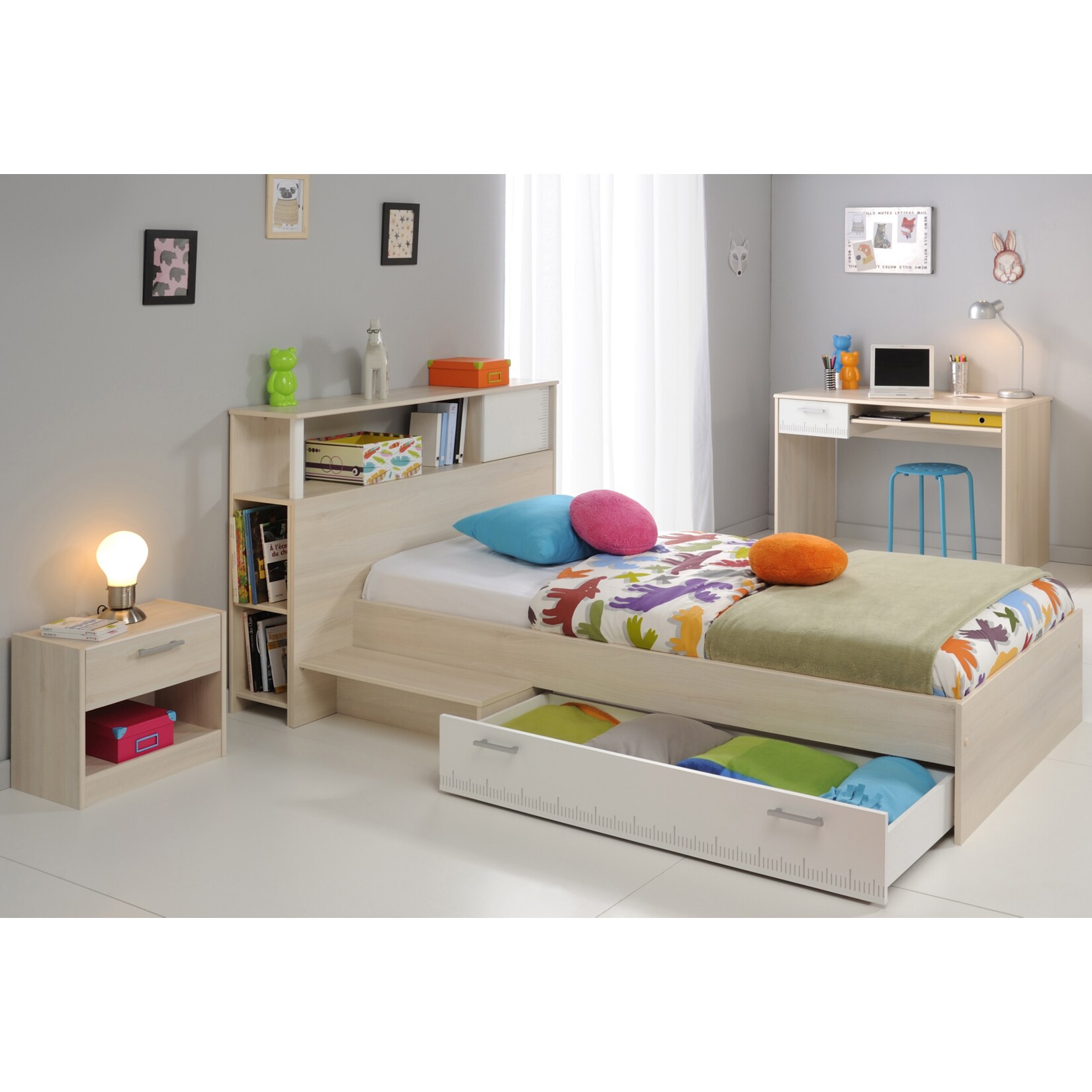 Parisot Kinder- und Jugendzimmer 4-tlg. "Charly 11" Akazie-Wei&szlig; 