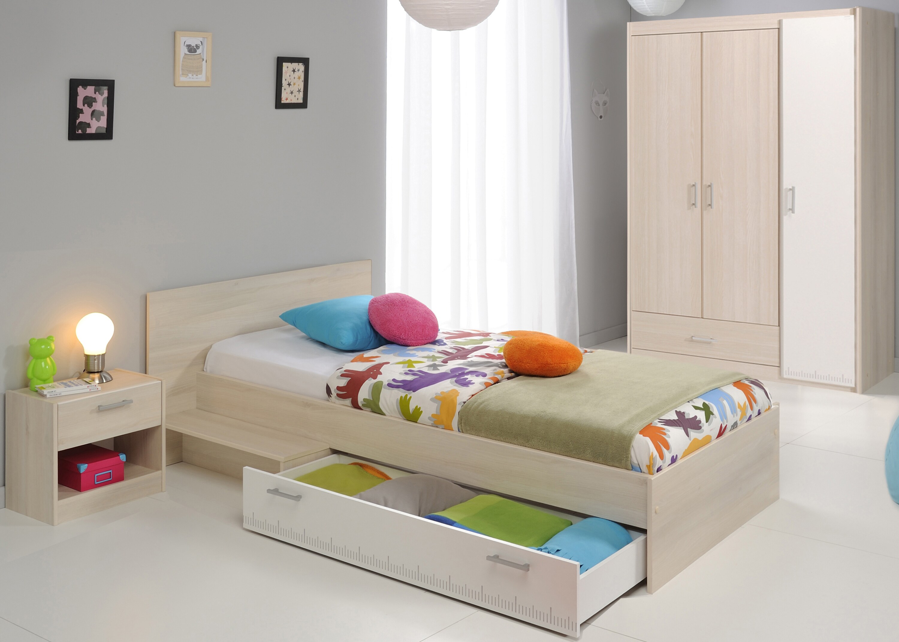 Parisot Kinder- und Jugendzimmer 3-tlg. "Charly 14" Akazie-Wei&szlig; 