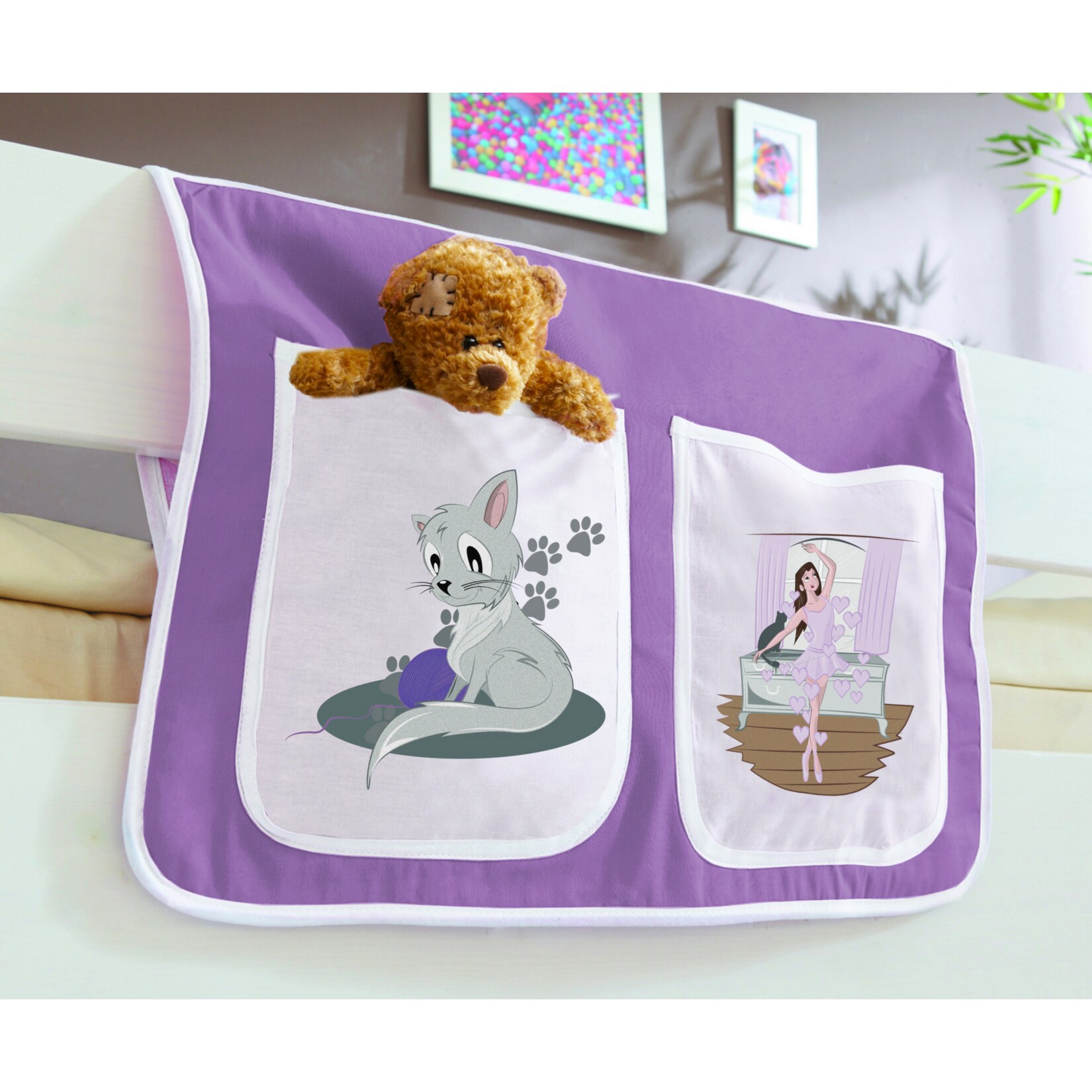 TiCAA Kinder Bett-Tasche f&uuml;r Hochbett und Etagenbett 