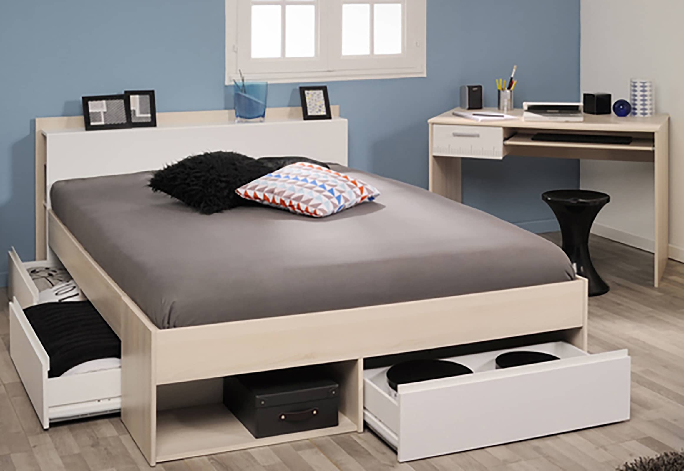 Parisot Schlafzimmer-Set "Most und Charly" Akazie-Wei&szlig; 