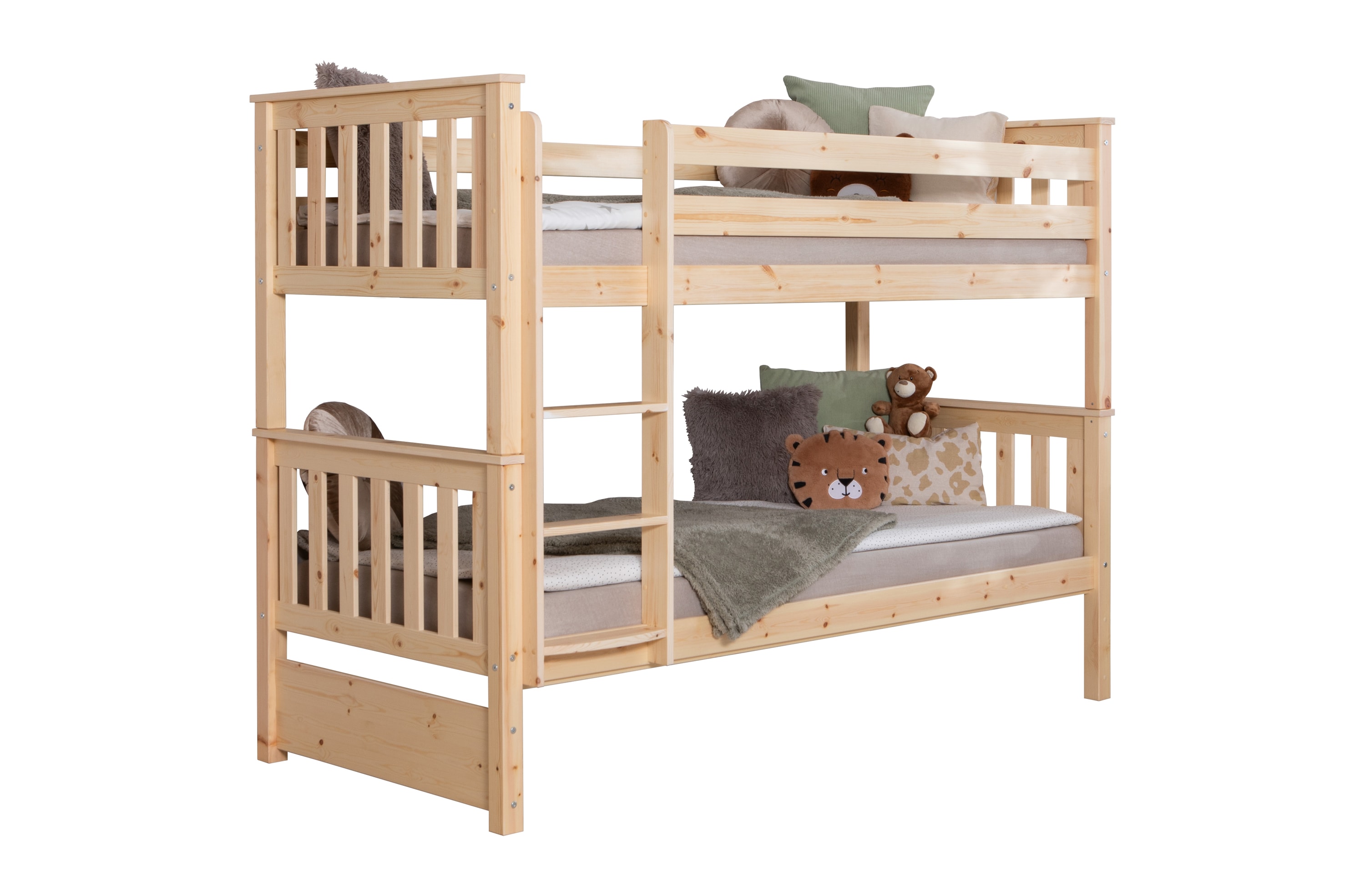 TiCAA Etagenbett Sammy Kiefer Natur 