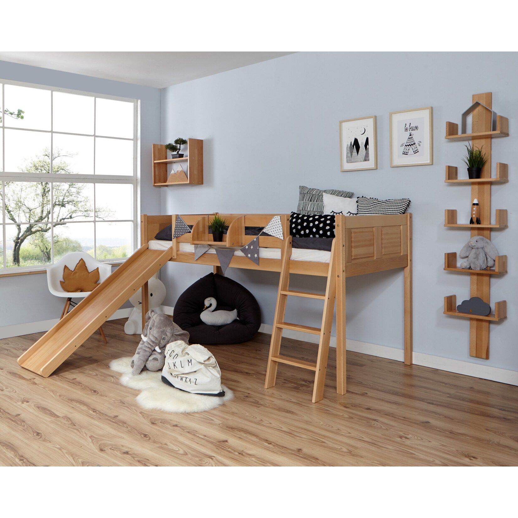 TiCAA Rutschbett "Ekki" Country Buche Natur 