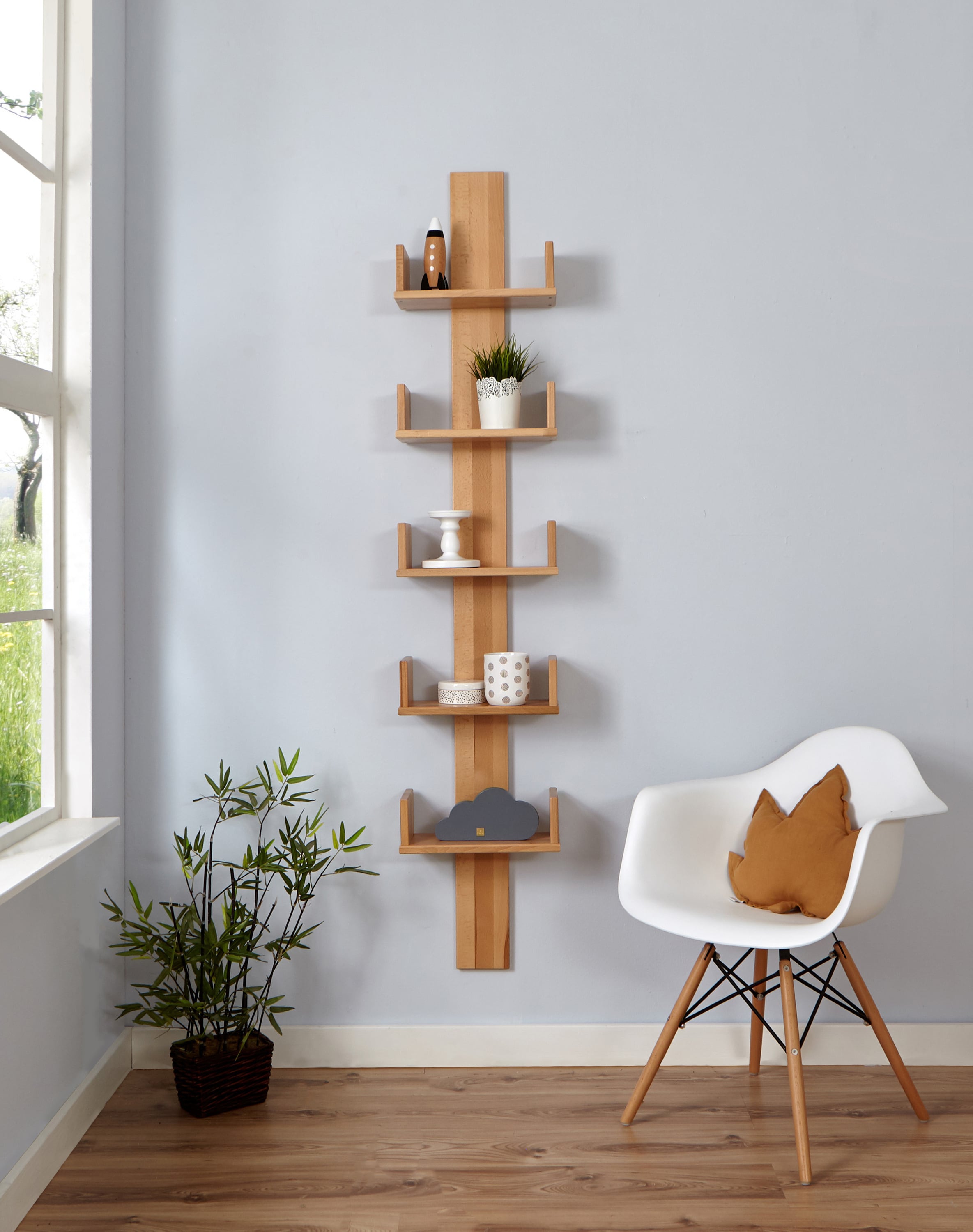 TiCAA Mehrzweckregal Pepe Buche Massiv 