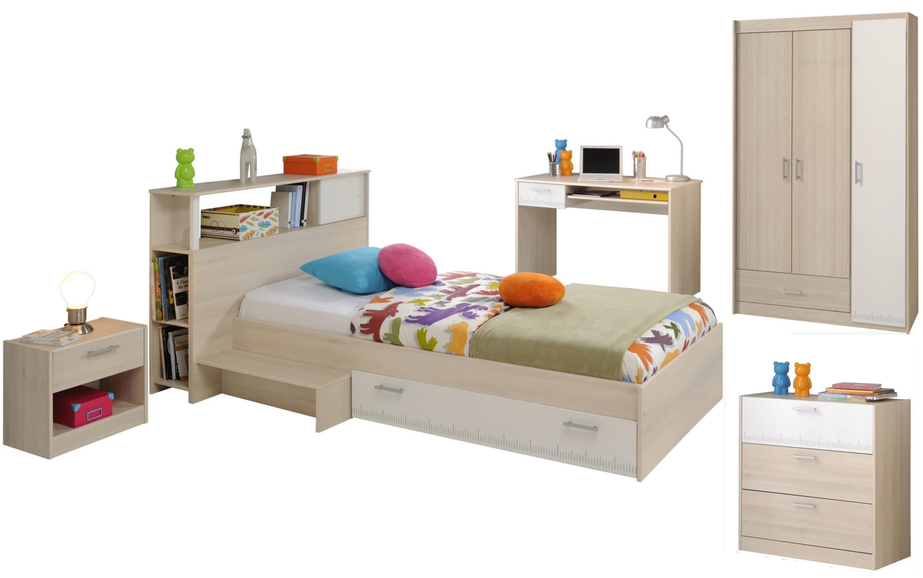 Parisot Kinder- und Jugendzimmer 6-tlg. "Charly 9" Akazie-Wei&szlig; 