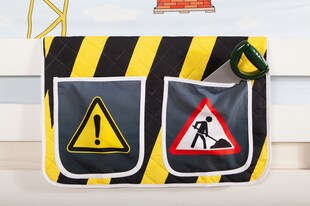 TiCAA Kinder Bett-Tasche "Oskars Baustelle" für Hoch- und Etagenbetten 