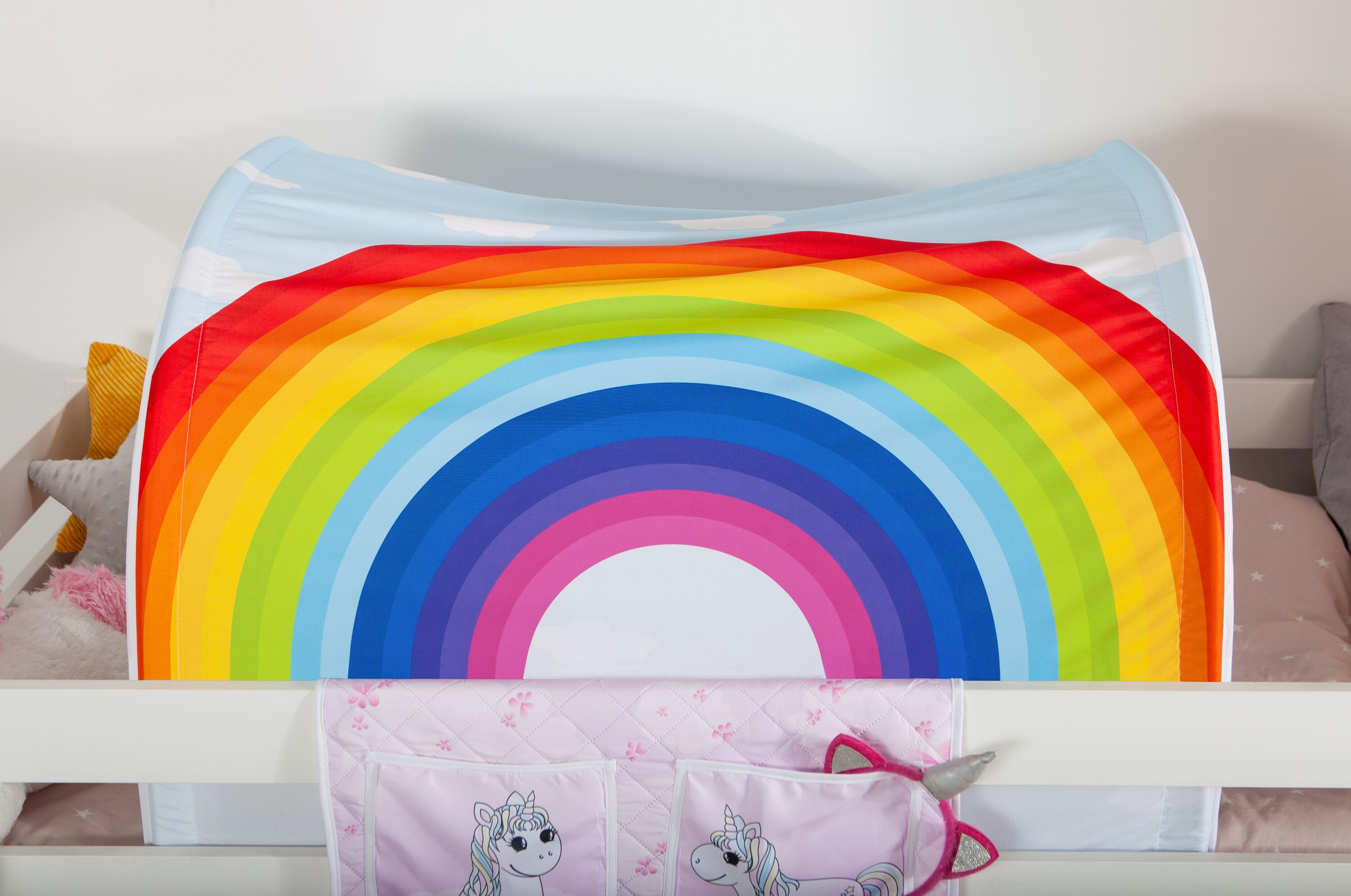 TiCAA Tunnel "Einhorn Rainbow" f&uuml;r Hoch- und Etagenbetten 