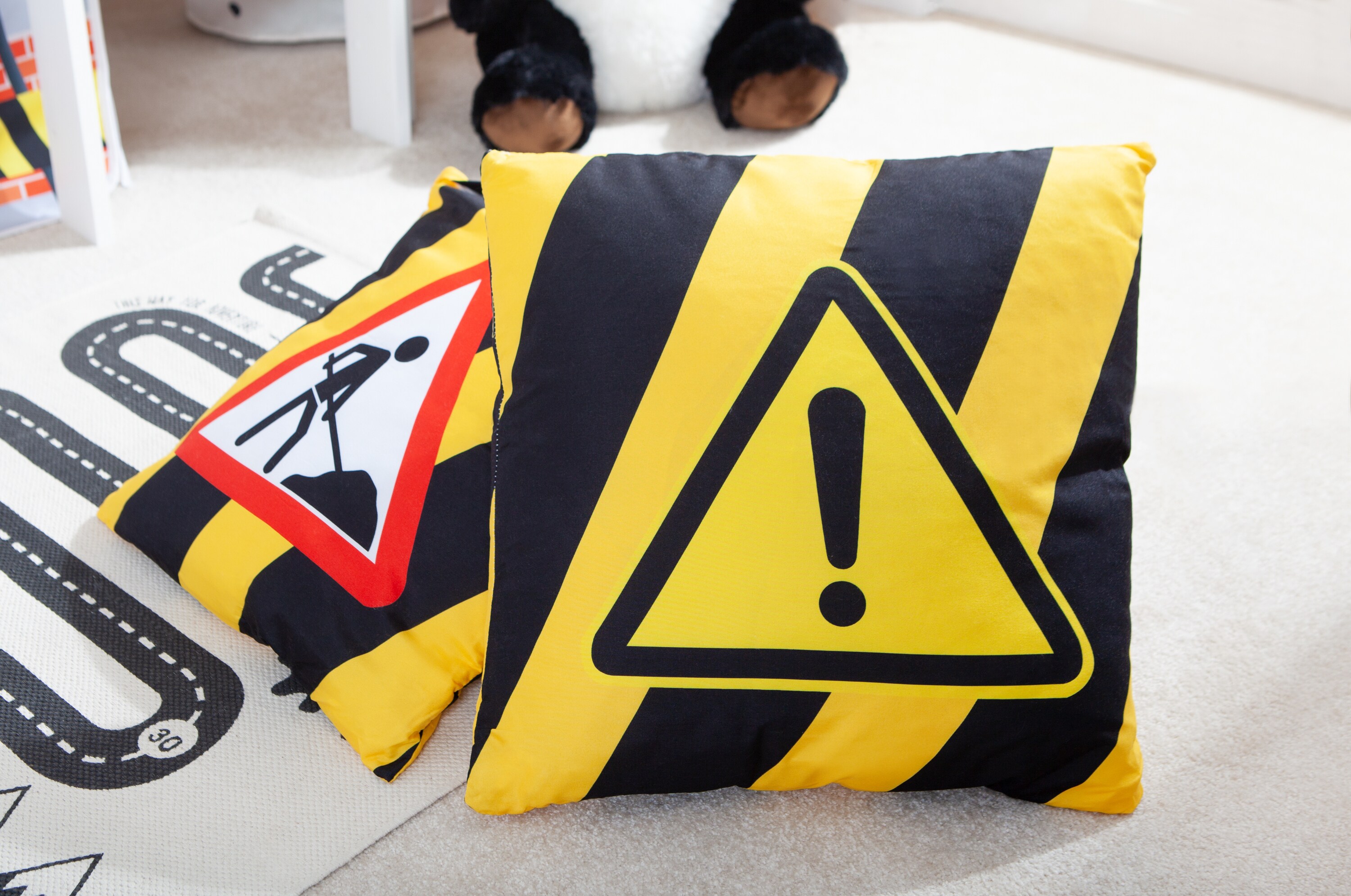 TiCAA Kinder Kissen-Set "Oskars Baustelle" 