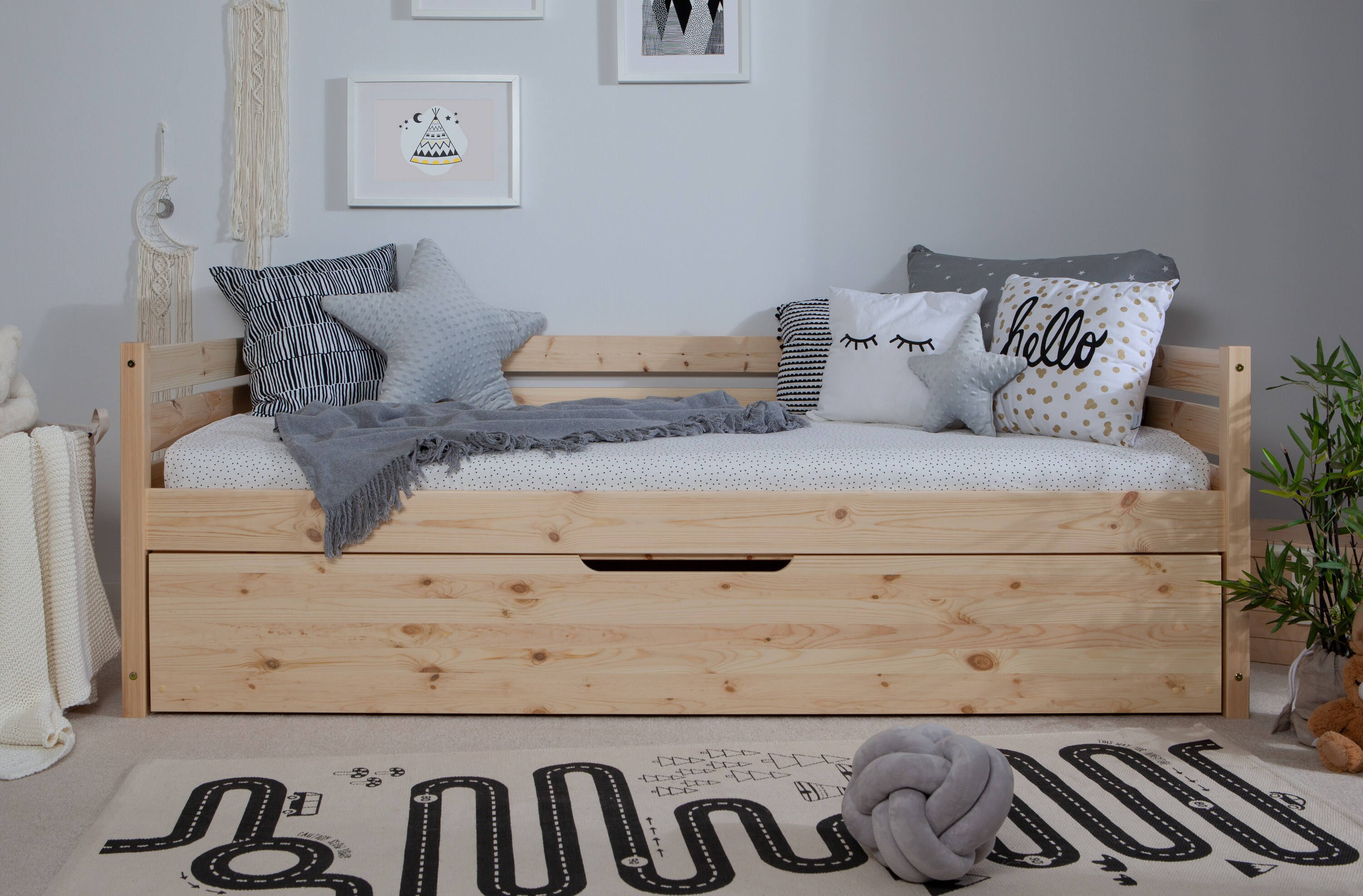 TiCAA Sofabett Naomi inkl. Ausziehbett, 90x200 