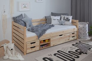 TiCAA Sofabett Naomi inkl. Funktionsschubkästen, 90x200 