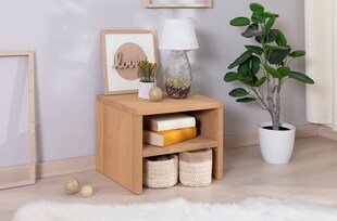 TiCAA Nachttisch "Harry" Buche bio-geölt in Eiche Gebeizt 