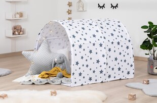 TiCAA Spiel- und Betttunnel, Kinderzelt, Kindertunnel für Jungs & Mädchen Spielzelt für Bodenbett, Hochbett, Etagenbett und Einzelbett 90x200cm 