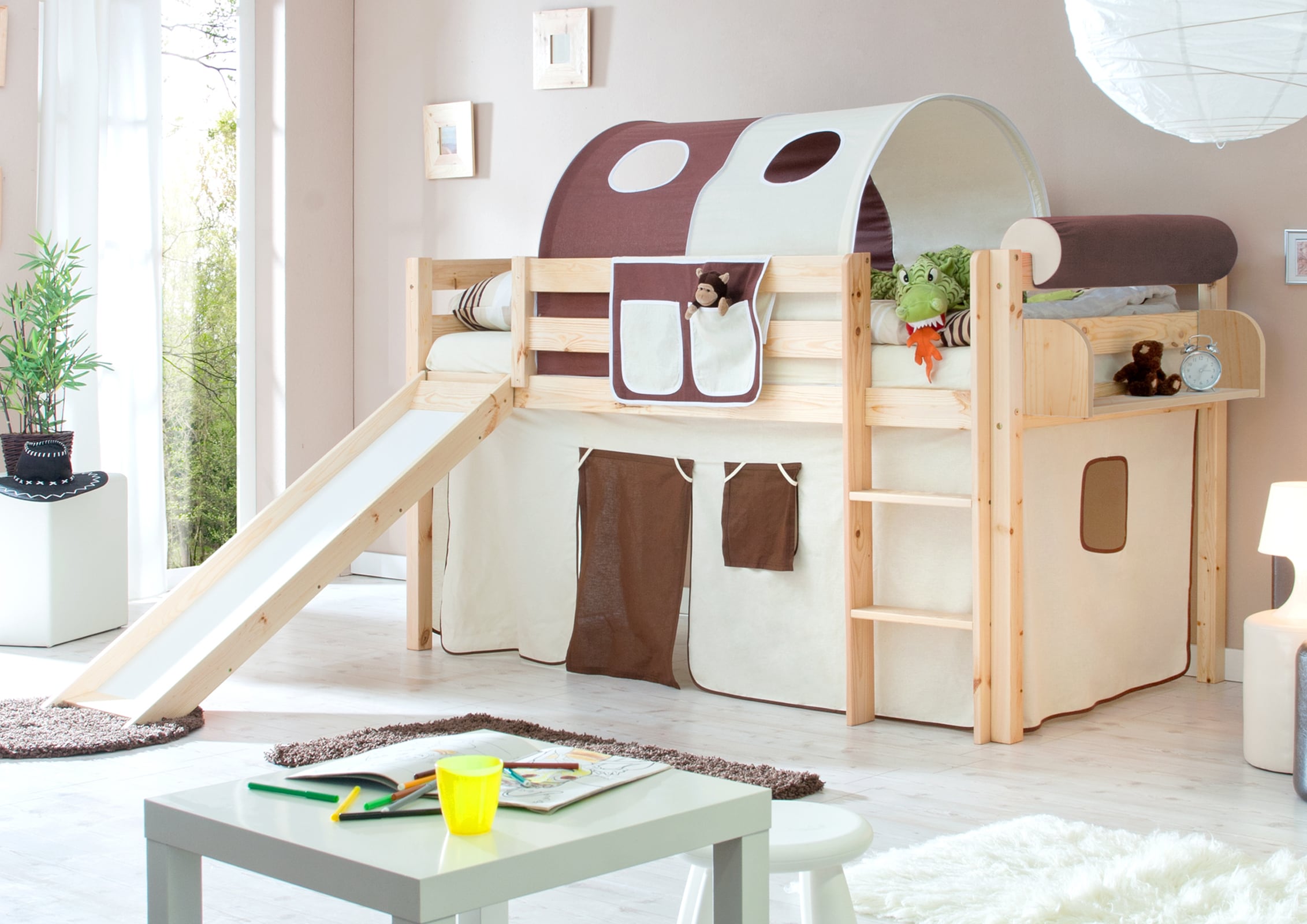 TiCAA Rutschbett "Manuel" Kiefer Natur Classic 