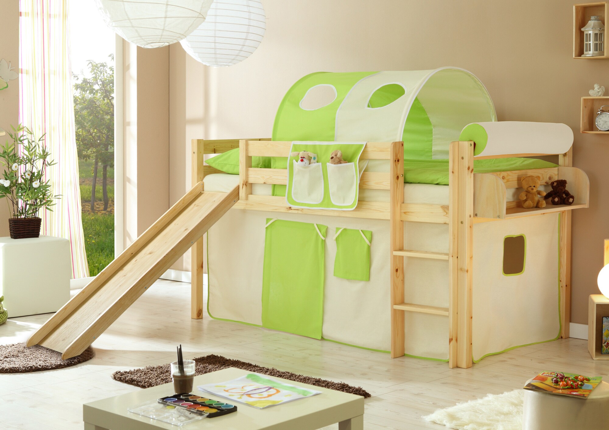 TiCAA Rutschbett "Manuel" Kiefer Natur Classic 