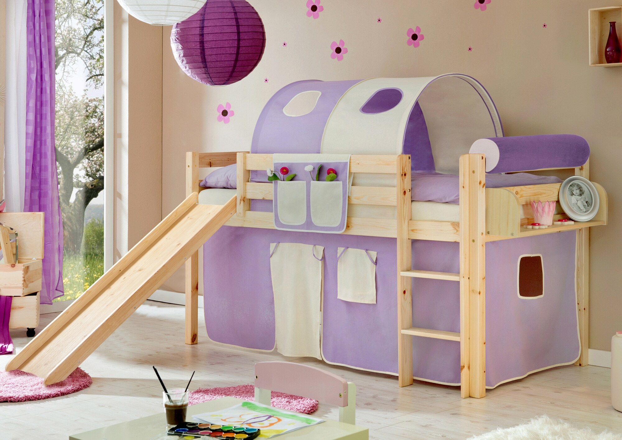 TiCAA Rutschbett "Manuel" Kiefer Natur Classic 