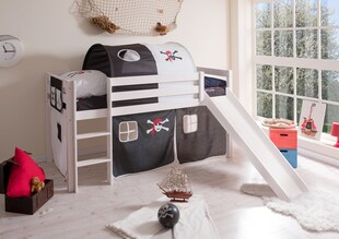 TiCAA Rutschbett "Manuel" Kiefer Weiß Motiv 