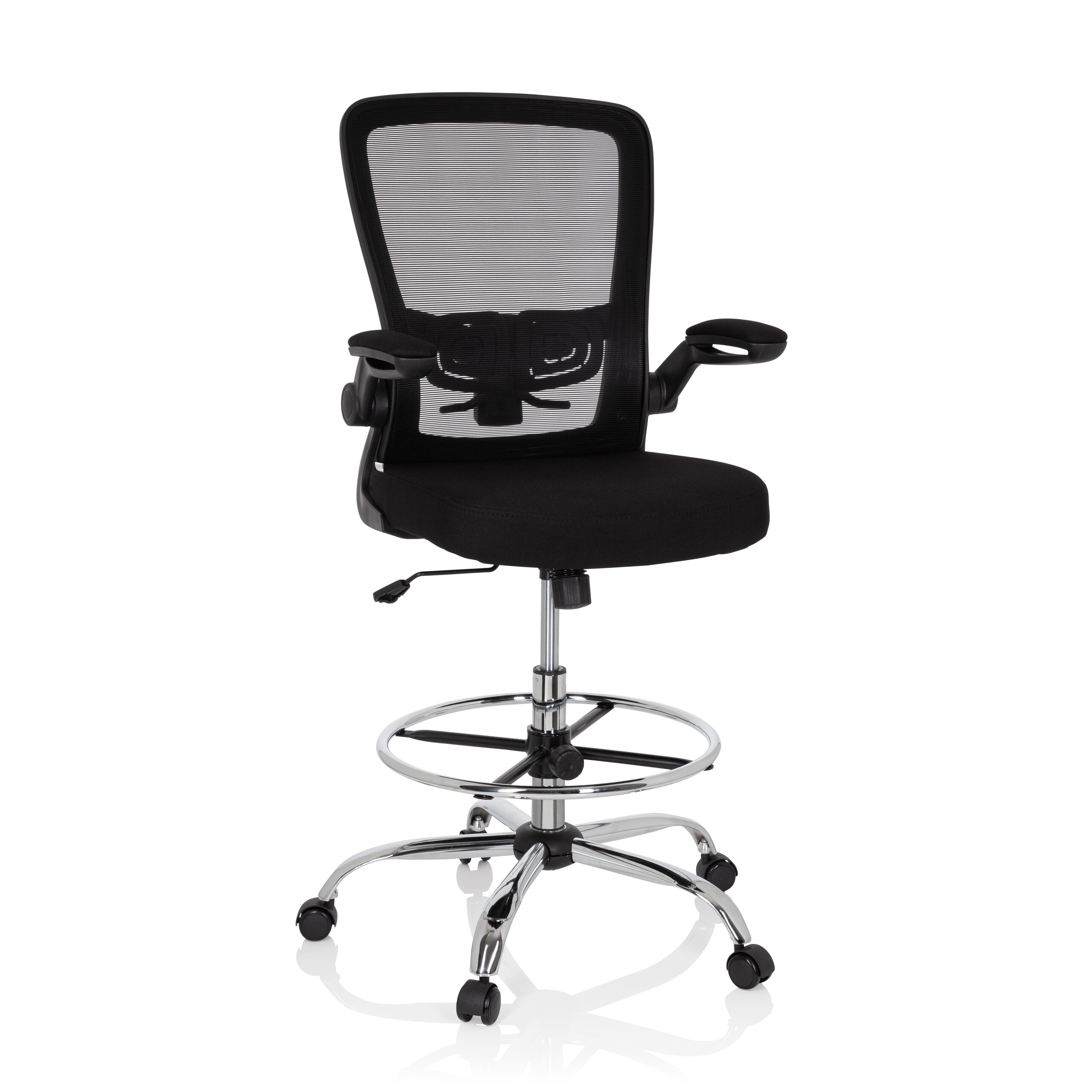 hjh OFFICE Counterstuhl VENDO WORK Stoff / Netzstoff mit Armlehnen - Bild 1