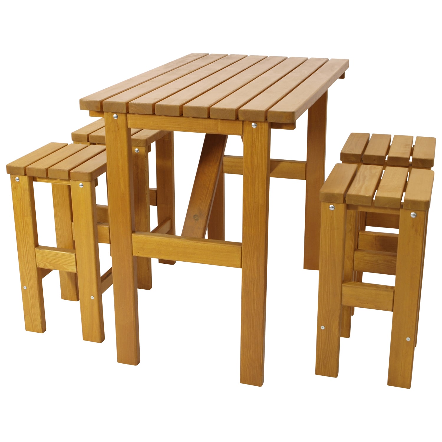 DEGAMO Barset VILLACH 5-teilig, Kiefer lackiert, 40mm stark 