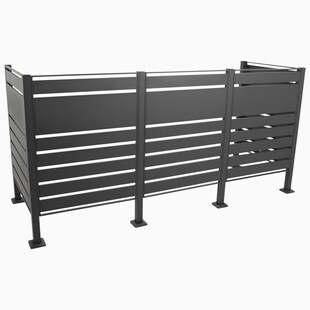 DEGAMO Sichtschutz LÜBECK für 3 Mülltonnen, 245x85x120cm, Stahl anthrazit 