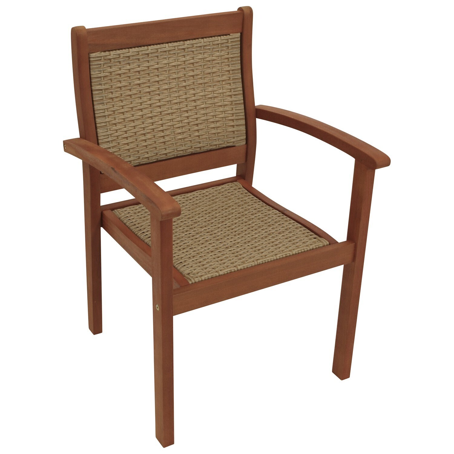 DEGAMO Stapelsessel VARADERO, Eukalyptus ge&ouml;lt + Polyrattan natur, FSC&reg;-zertifiziert 