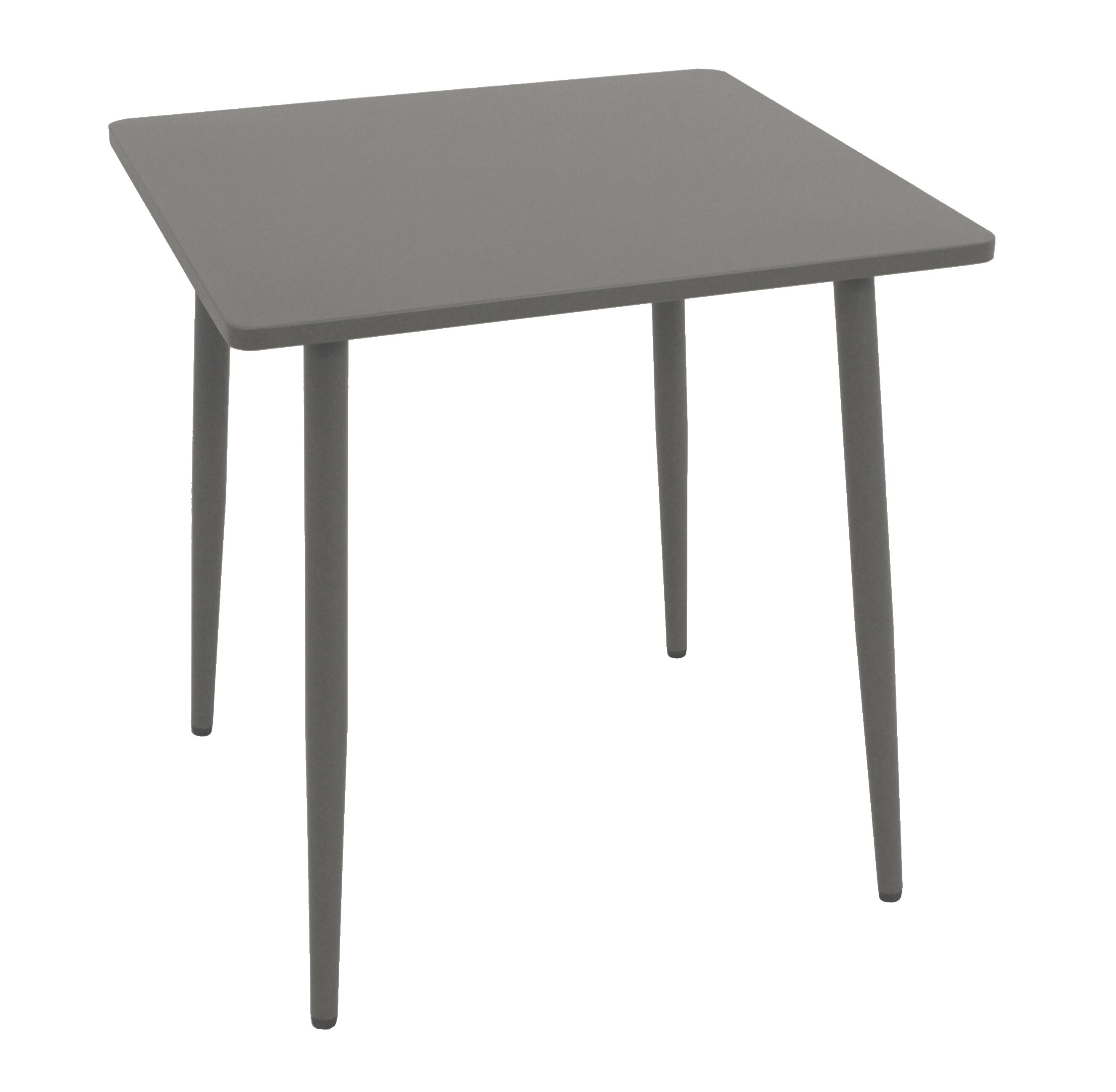 DEGAMO Bistrotisch DENVER 70x70cm quadratisch, Metall grau 
