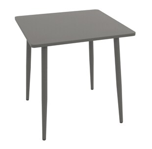 DEGAMO Bistrotisch DENVER 70x70cm quadratisch, Metall grau 