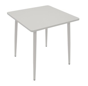 DEGAMO Bistrotisch DENVER 70x70cm quadratisch, Metall weiß 