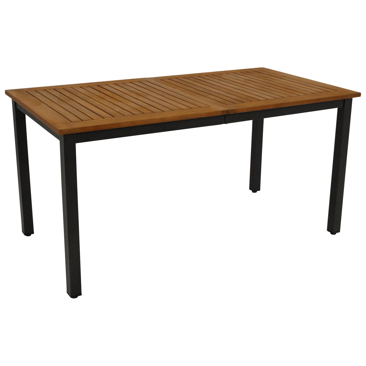 DEGAMO Tisch RAGUSA 150x80cm, Stahl anthrazit + Akazie ge&ouml;lt, FSC-zertifiziert 